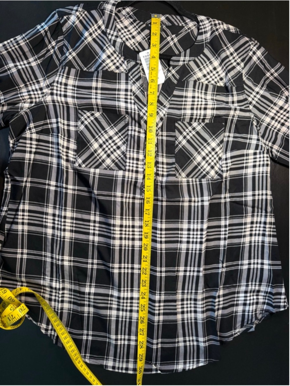 Women's Torrid Harper Plaid Challis 3/4 Sleeve Top 1X - Picture 6 of 8
